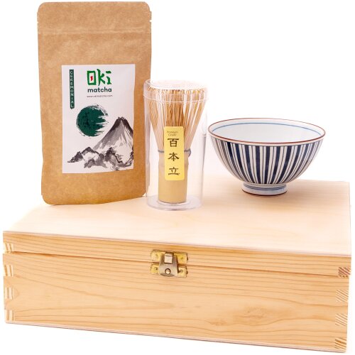 3 darabos Matcha szett fadobozban. / db.